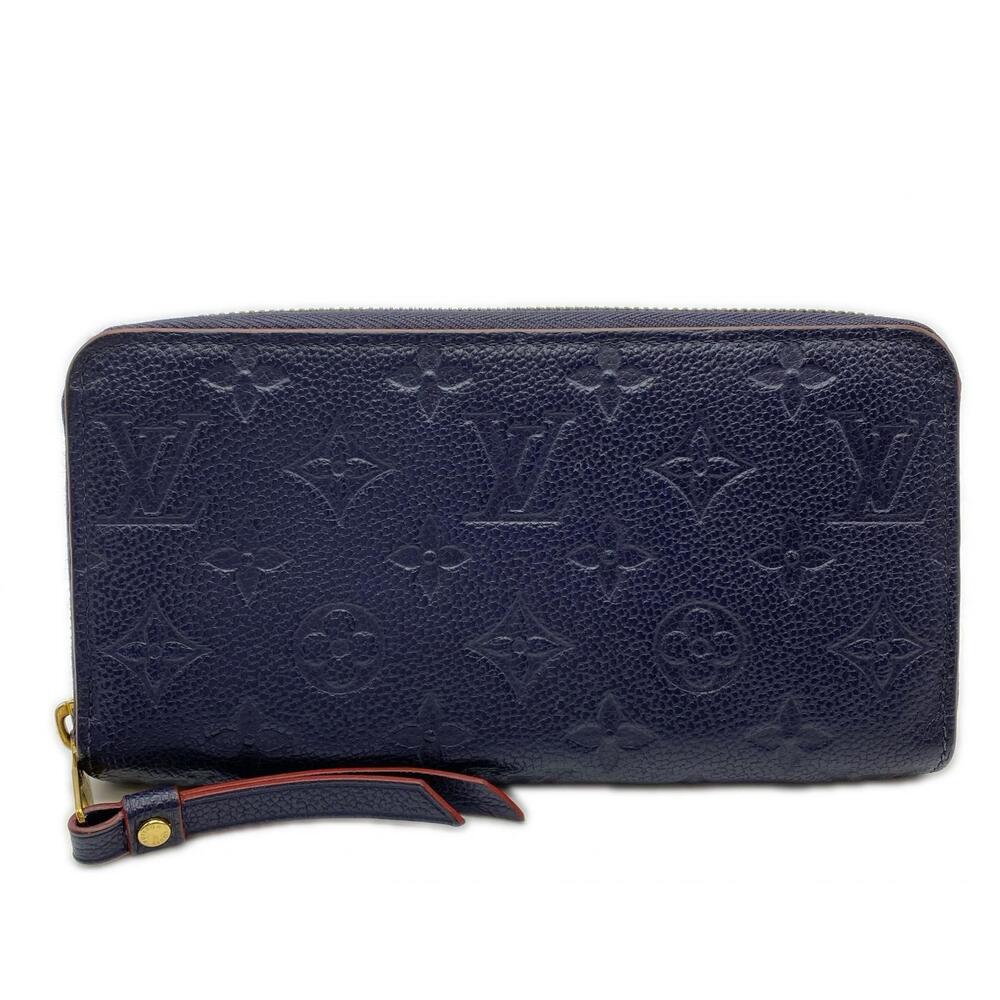 Louis Vuitton Monogram Empreinte Zippy Wallet Marine Blue Rouge Long Navy Blue - Picture 2 of 12